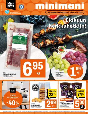Minimani tarjoukset  - 13.08.2025 - 17.08.2025.