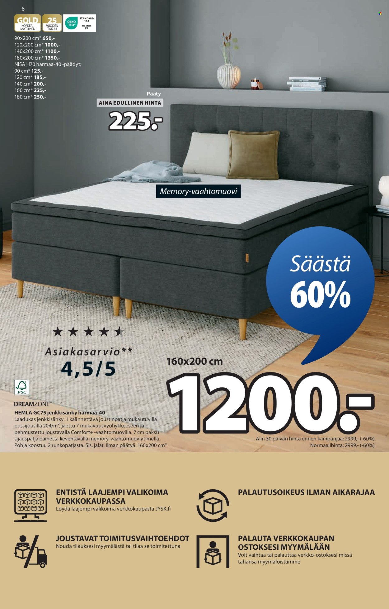 JYSK tarjoukset - 14.08.2025 - 27.08.2025. Sivu 8