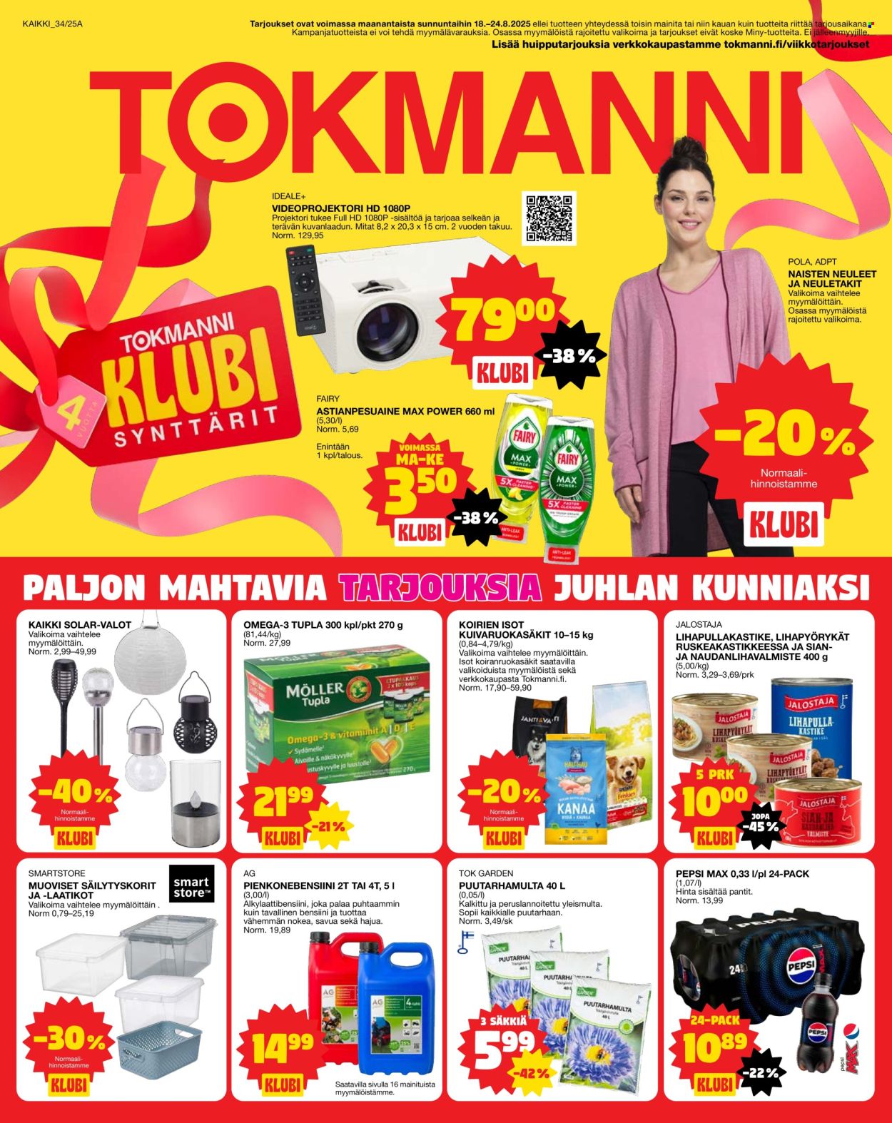 Tokmanni tarjoukset - 18.08.2025 - 24.08.2025. Sivu 1