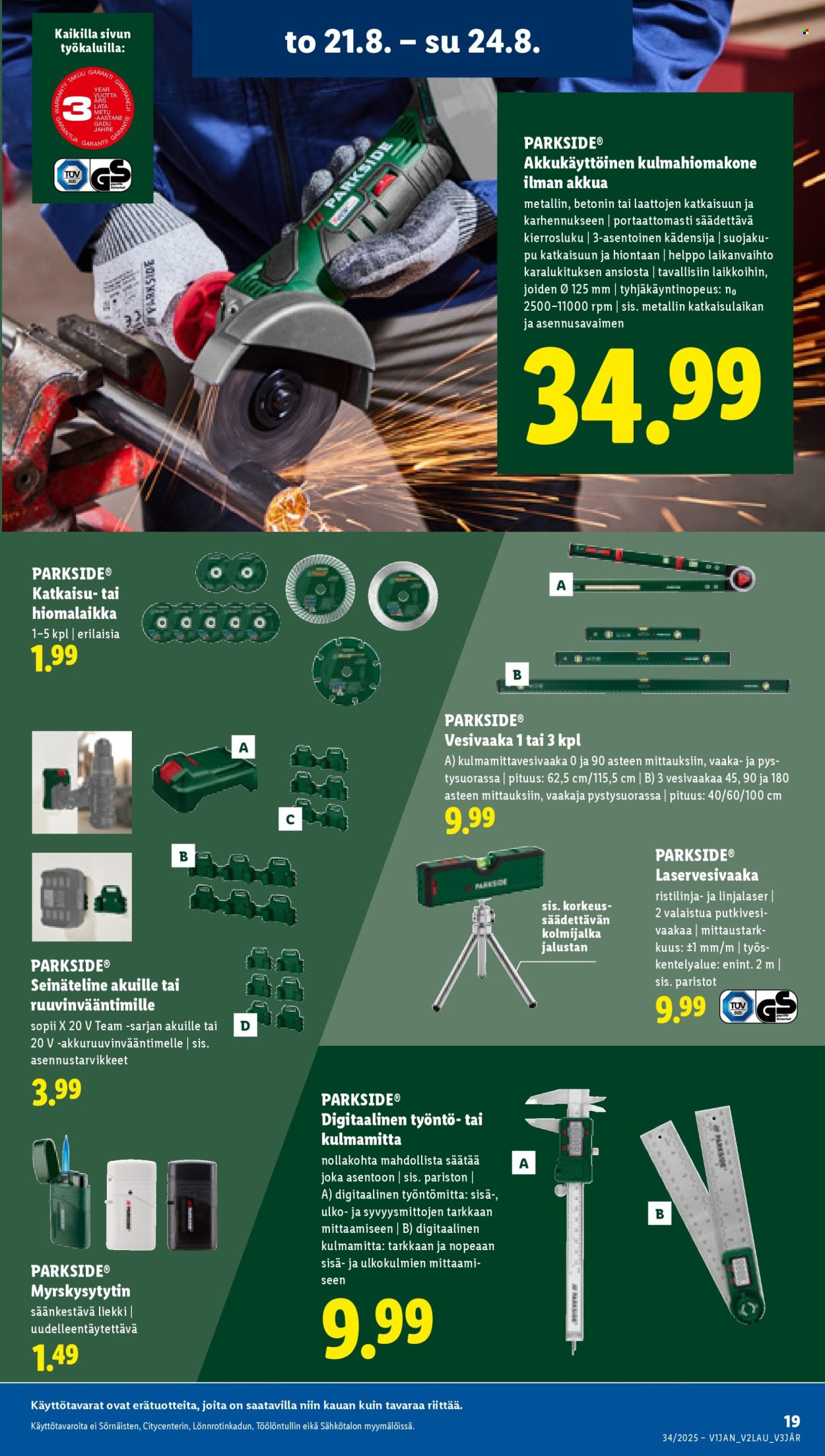 Lidl tarjoukset - 21.08.2025 - 27.08.2025. Sivu 21