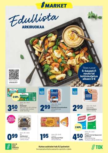 S-market tarjoukset  - 20.08.2025 - 24.08.2025.