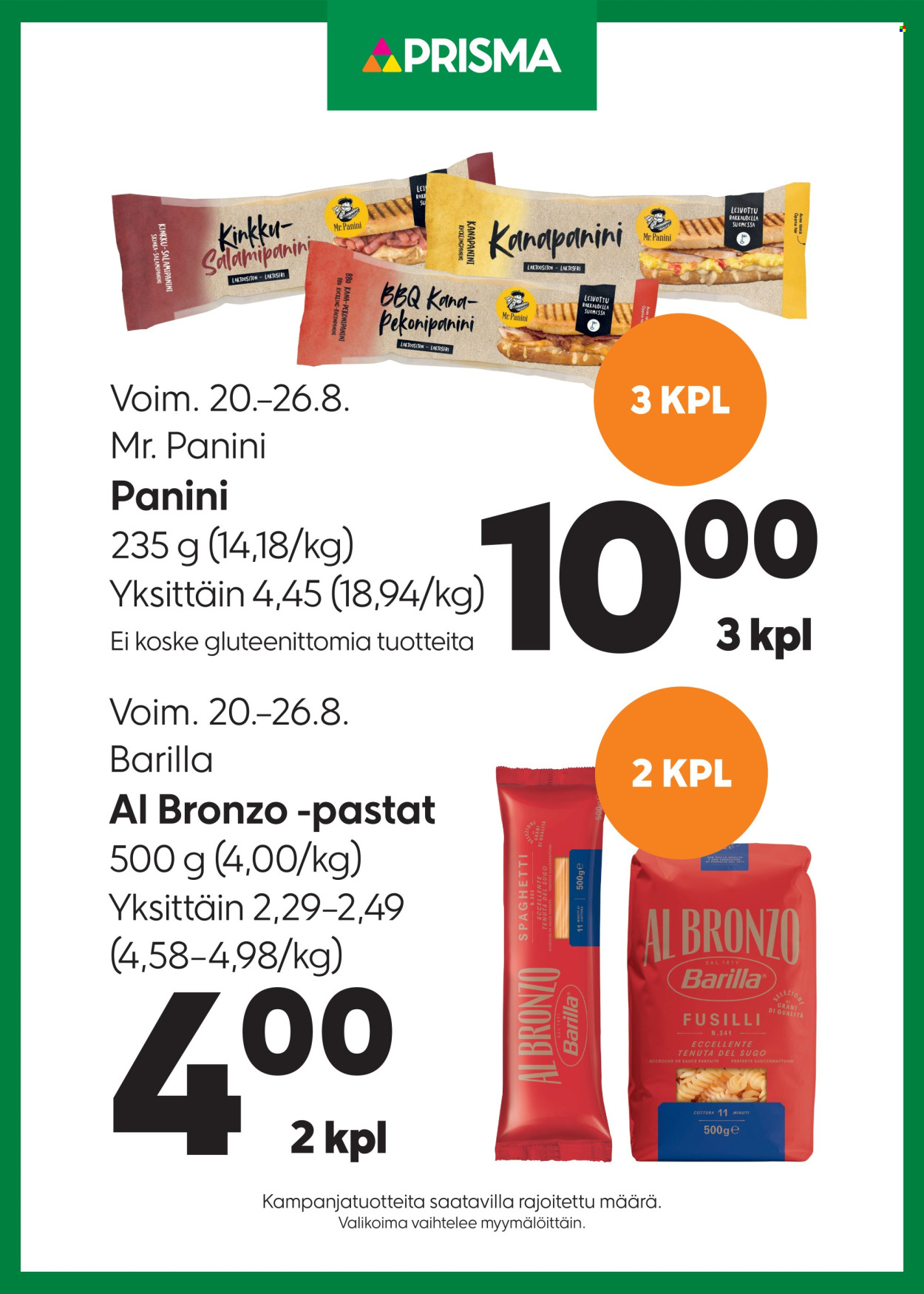 Prisma tarjoukset - 20.08.2025 - 26.08.2025. Sivu 1