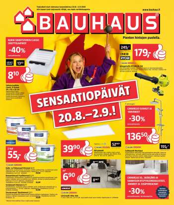 Bauhaus tarjoukset  - 20.08.2025 - 02.09.2025.