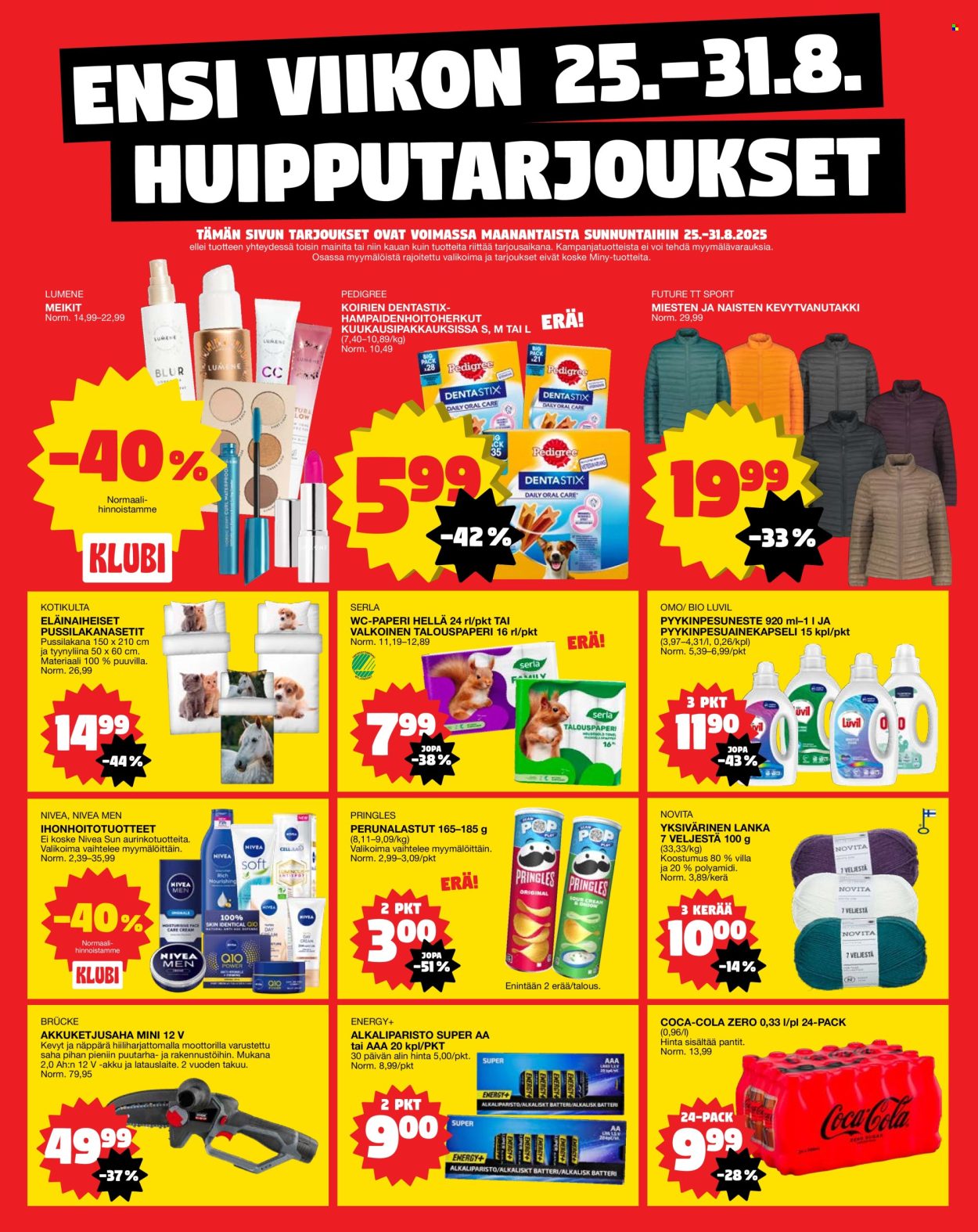 Tokmanni tarjoukset - 25.08.2025 - 31.08.2025. Sivu 1