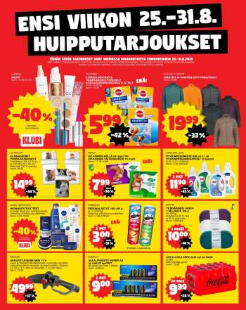 Tokmanni tarjoukset  - 25.08.2025 - 31.08.2025.