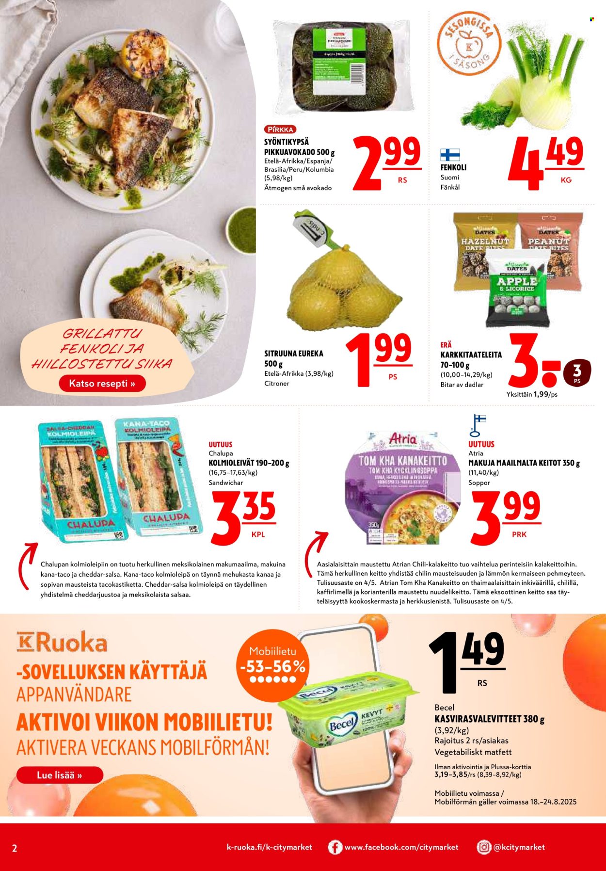 K-citymarket tarjoukset - 21.08.2025 - 31.08.2025. Sivu 2
