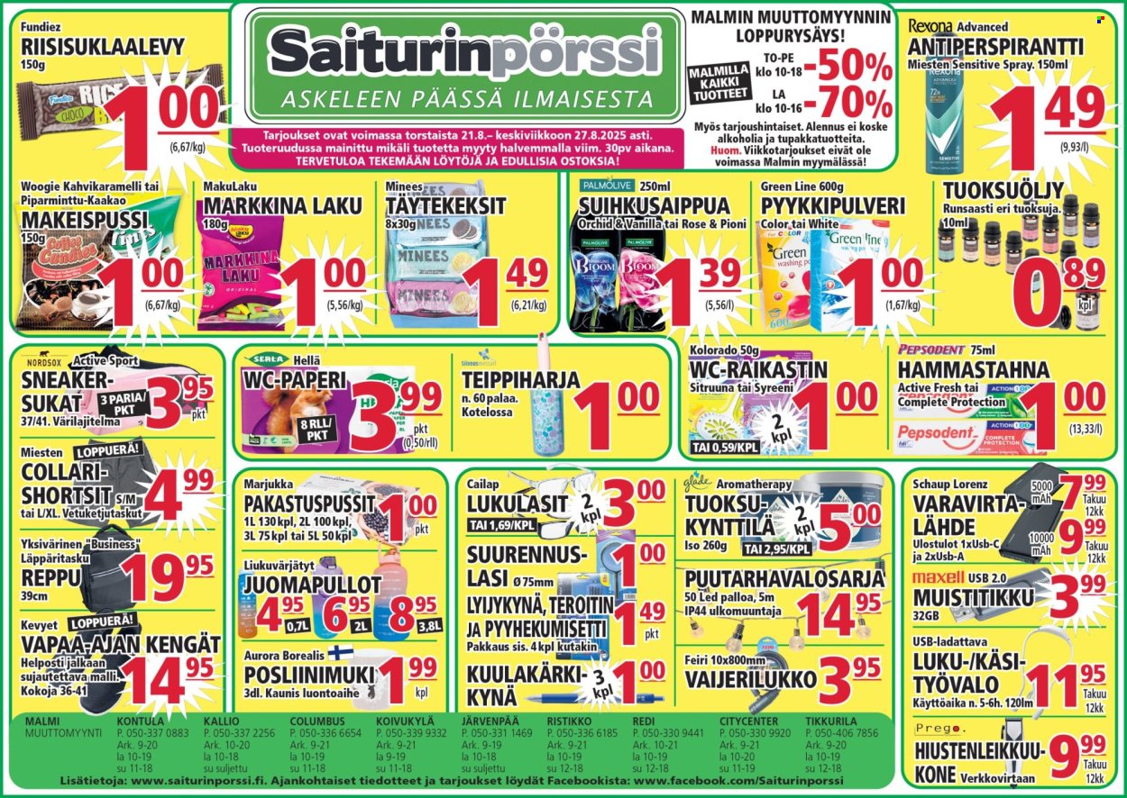 Saiturinpörssi tarjoukset - 21.08.2025 - 27.08.2025. Sivu 1