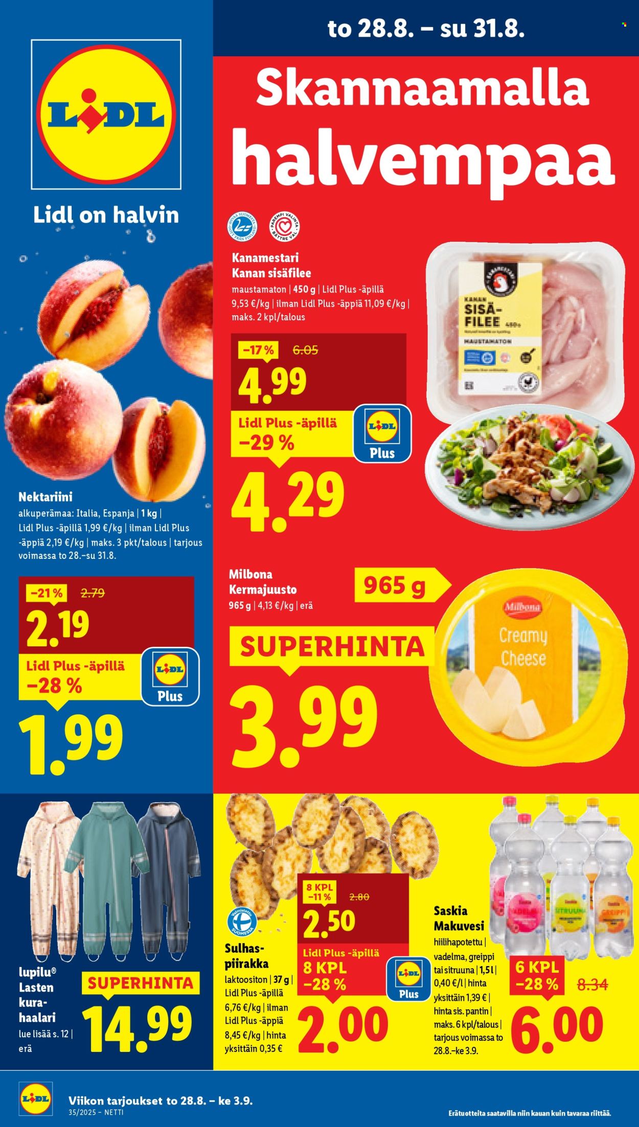 Lidl tarjoukset - 28.08.2025 - 03.09.2025. Sivu 1