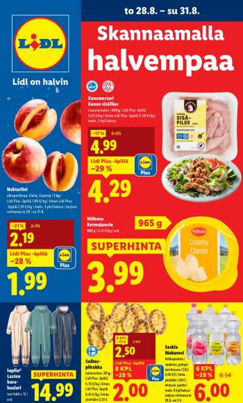Lidl tarjoukset  - 28.08.2025 - 03.09.2025.