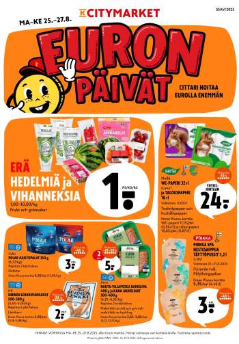 K-citymarket tarjoukset  - 25.08.2025 - 31.08.2025.