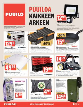 Puuilo tarjoukset  - 25.08.2025 - 07.09.2025.