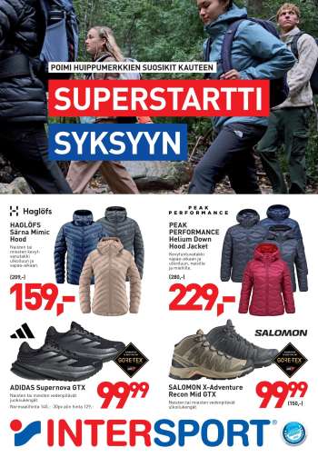 Intersport tarjoukset  - 25.08.2025 - 08.09.2025.
