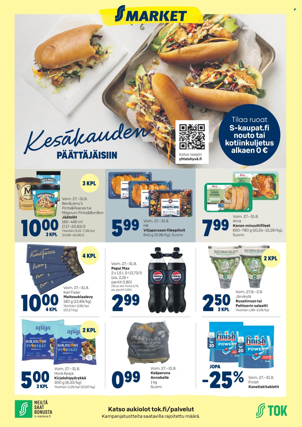S-market tarjoukset - 27.08.2025 - 31.08.2025. Sivu 1