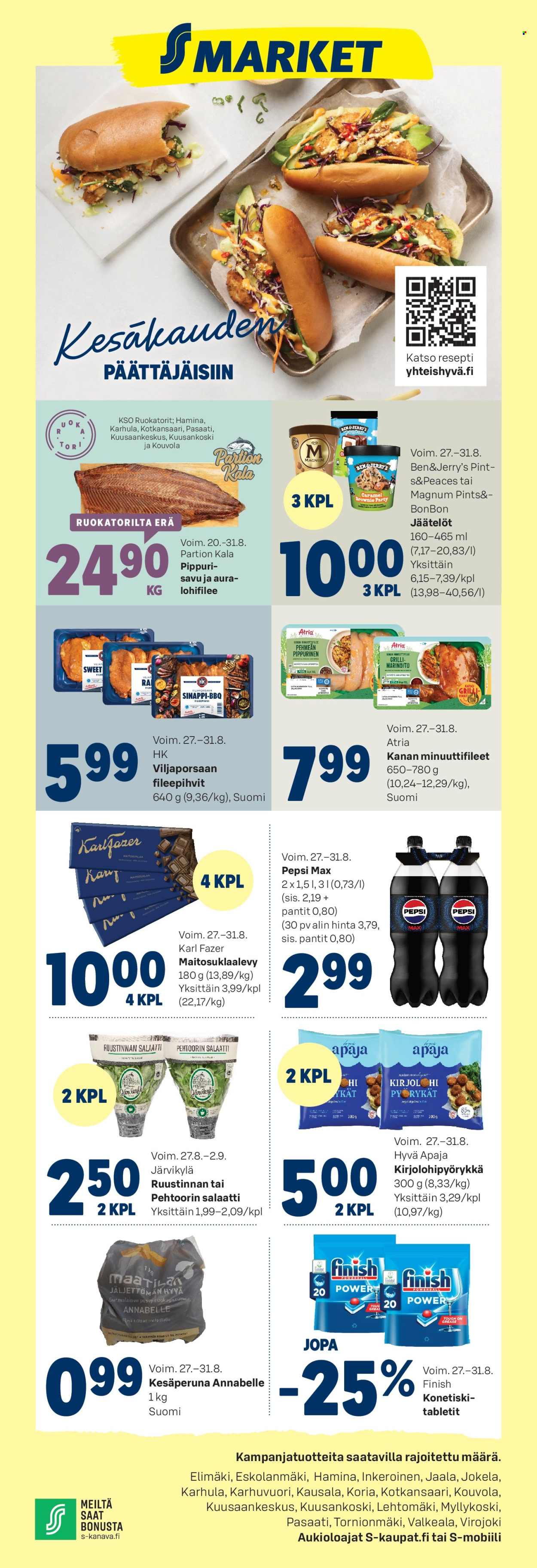 S-market tarjoukset - 27.08.2025 - 31.08.2025. Sivu 1