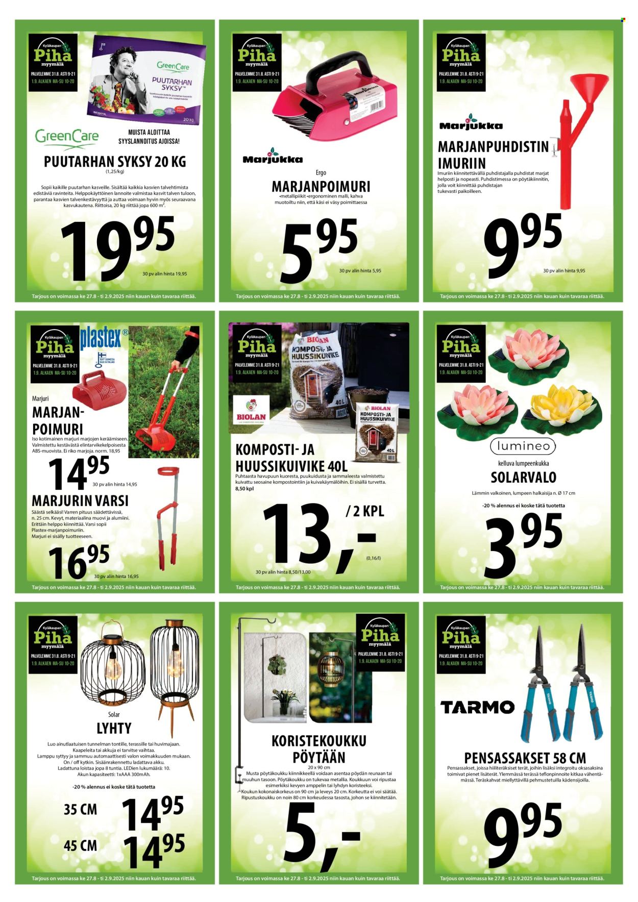 Tuuri tarjoukset - 27.08.2025 - 02.09.2025. Sivu 20