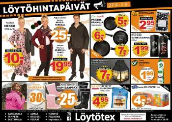 Löytötex tarjoukset  - 27.08.2025 - 02.09.2025.