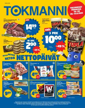 Tokmanni tarjoukset  - 28.08.2025 - 31.08.2025.