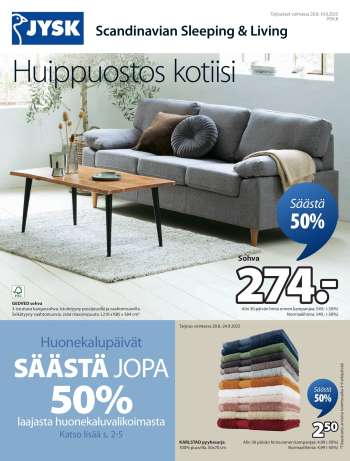 JYSK tarjoukset  - 28.08.2025 - 10.09.2025.