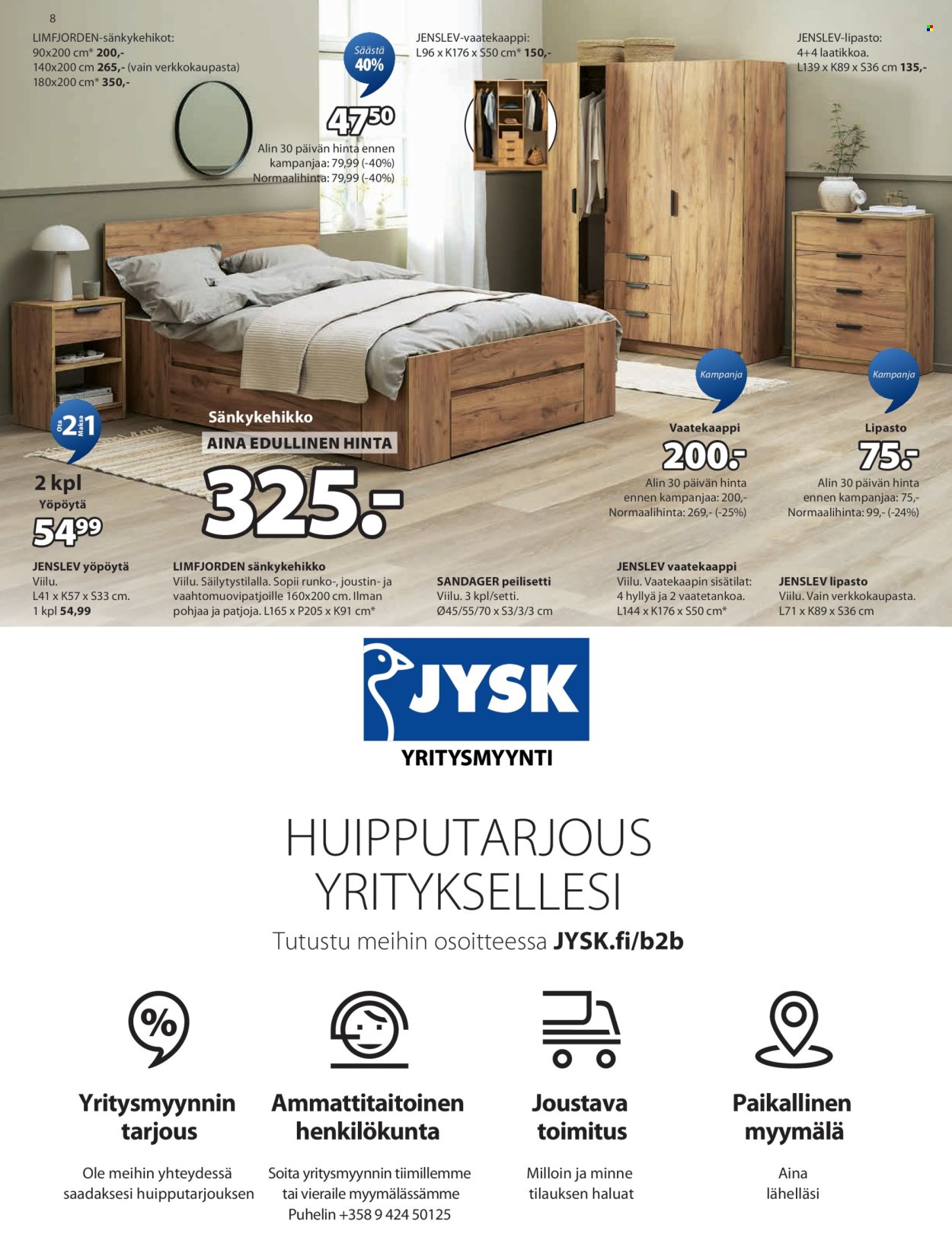 JYSK tarjoukset - 28.08.2025 - 10.09.2025. Sivu 8