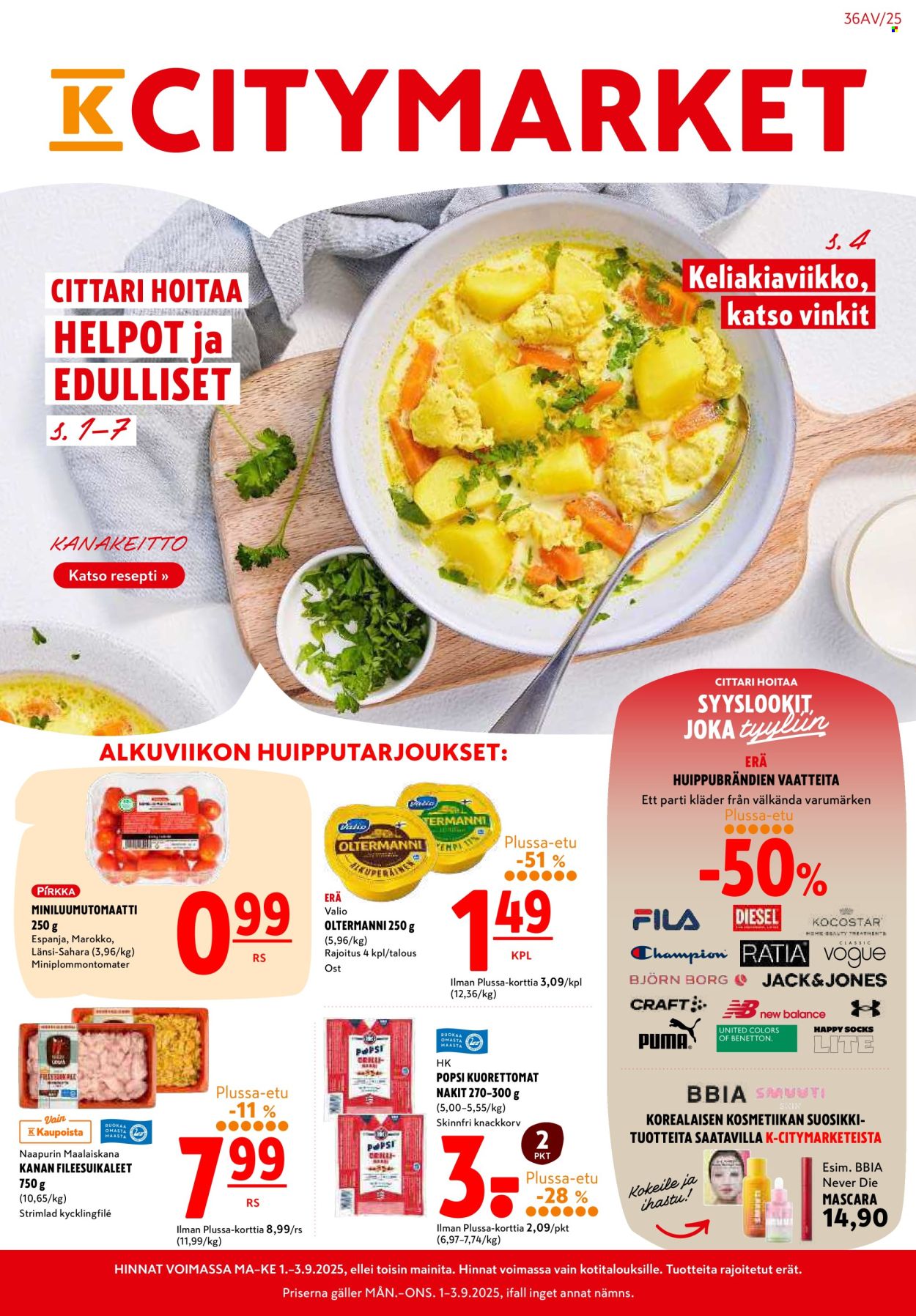 K-citymarket tarjoukset - 01.09.2025 - 10.09.2025. Sivu 1