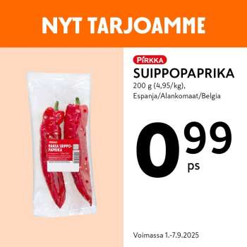 K-market tarjoukset  - 01.09.2025 - 07.09.2025.
