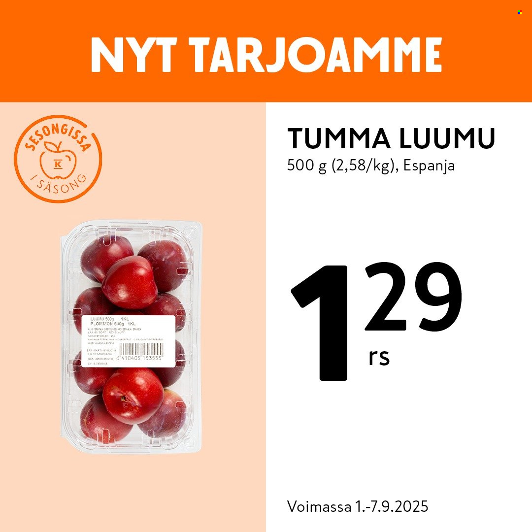 K-market tarjoukset - 01.09.2025 - 07.09.2025. Sivu 2
