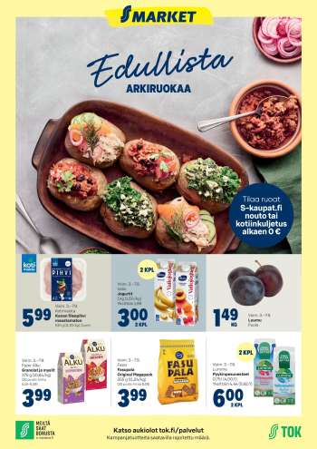 S-market tarjoukset  - 03.09.2025 - 07.09.2025.