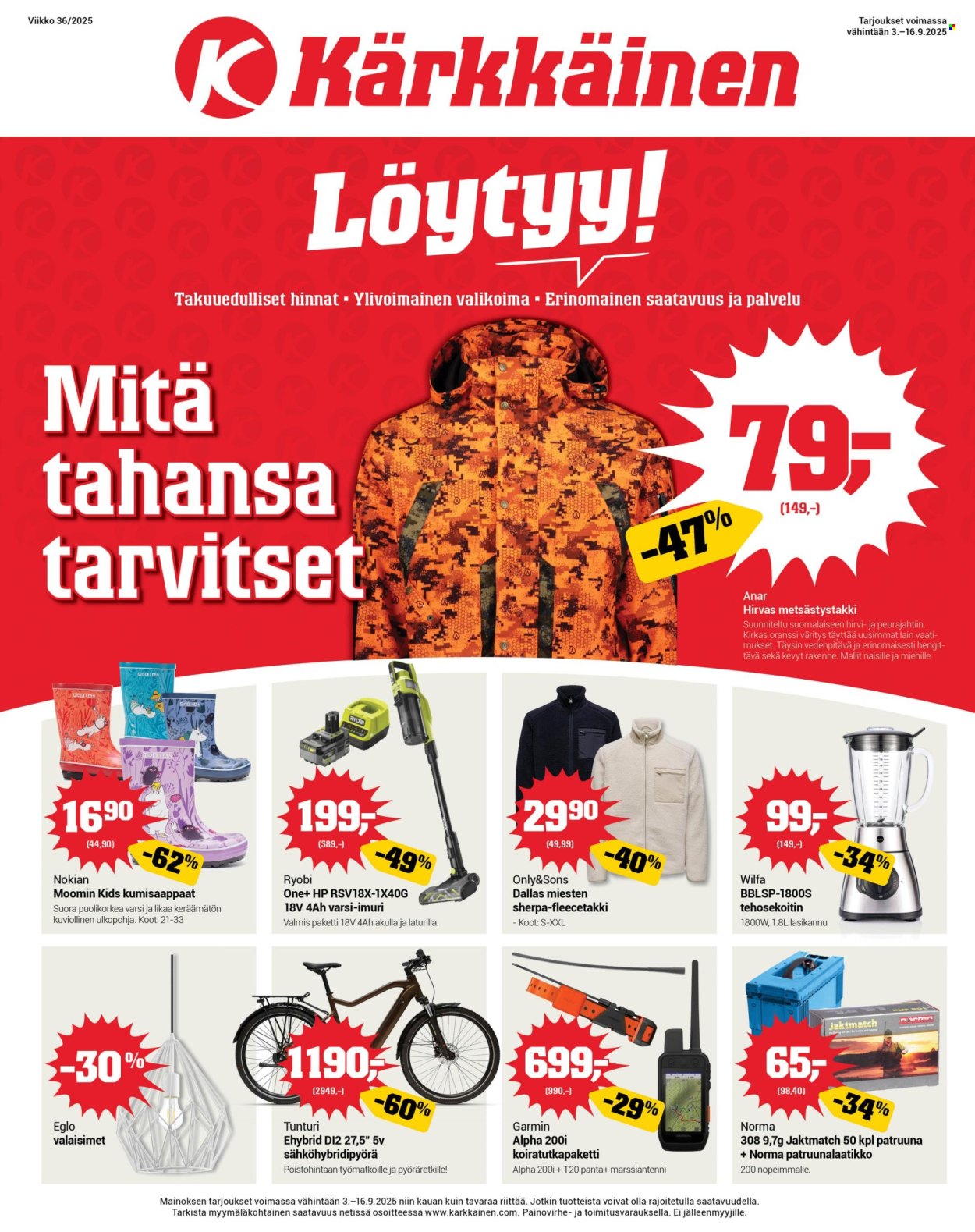 Kärkkäinen tarjoukset - 03.09.2025 - 16.09.2025. Sivu 1