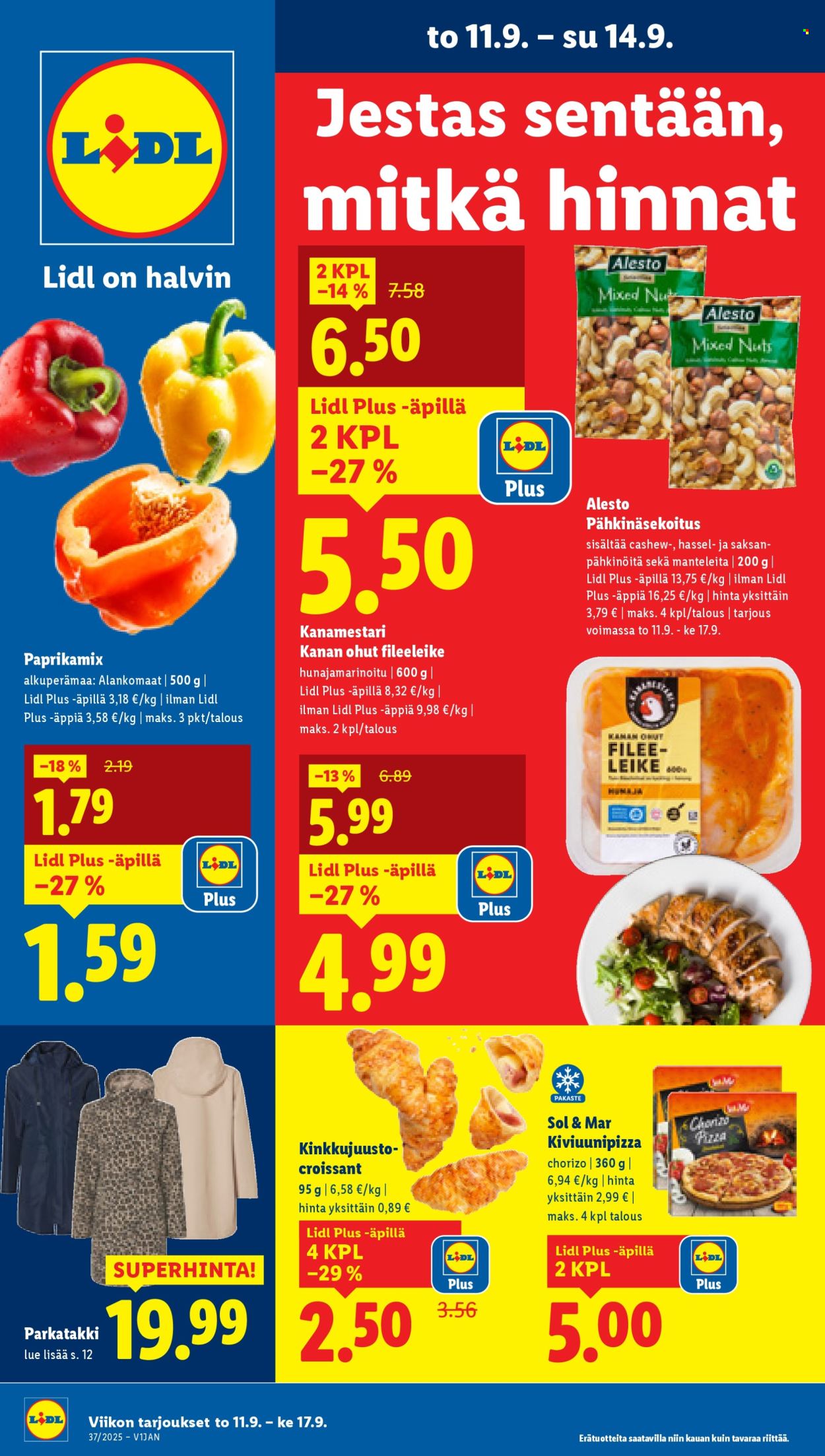 Lidl tarjoukset - 11.09.2025 - 17.09.2025. Sivu 1