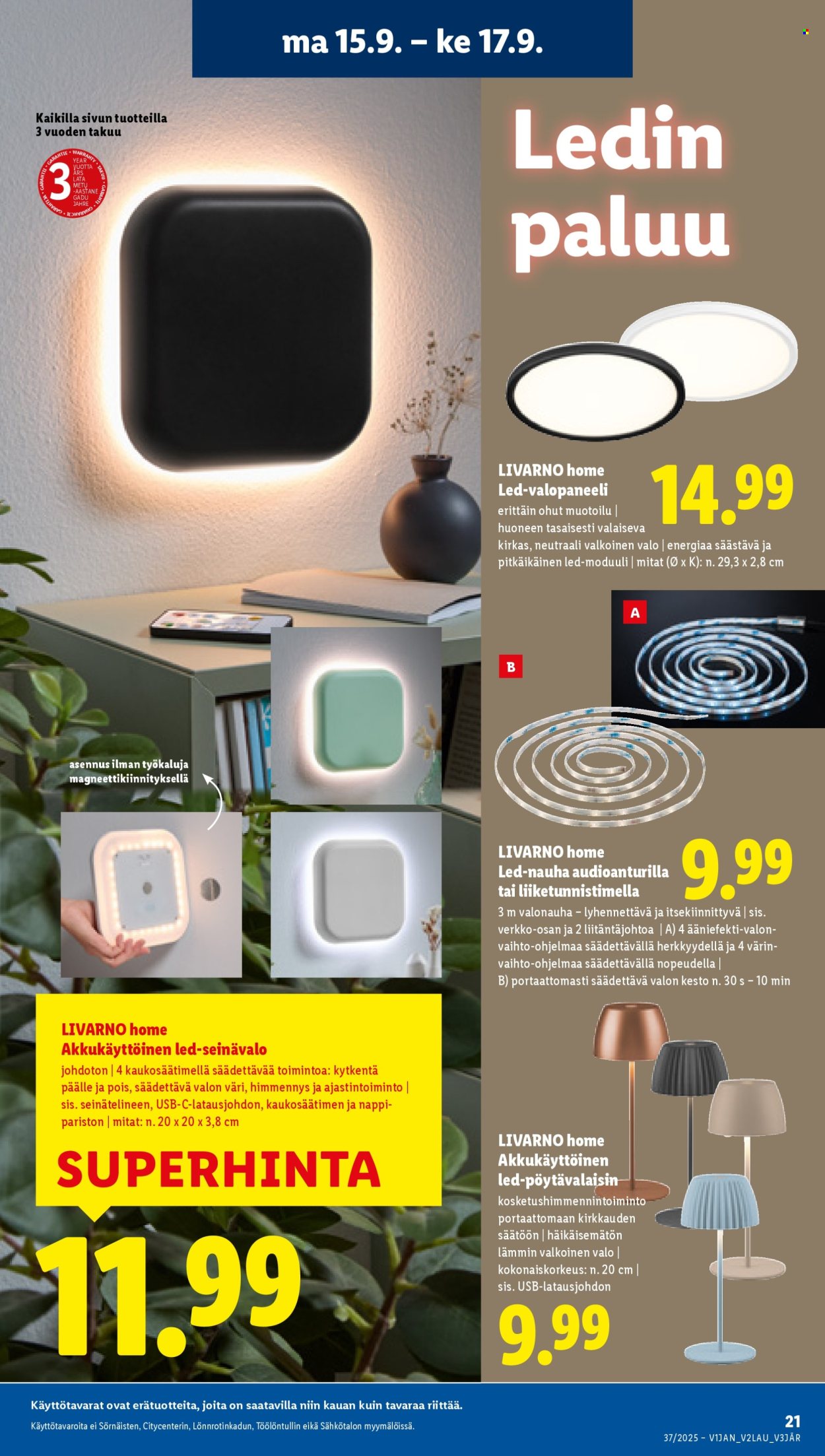 Lidl tarjoukset - 11.09.2025 - 17.09.2025. Sivu 25