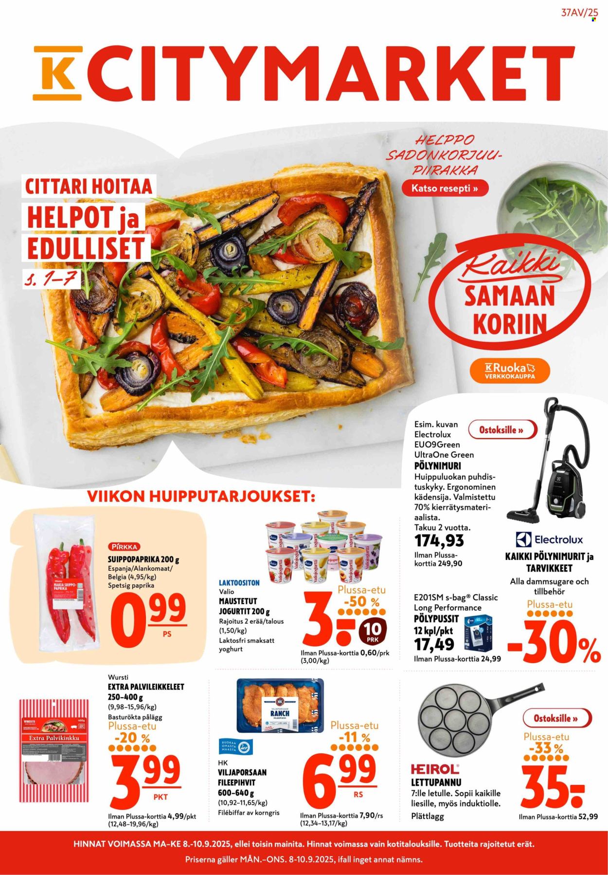 K-citymarket tarjoukset - 08.09.2025 - 10.09.2025. Sivu 1
