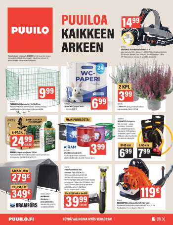 Puuilo tarjoukset  - 08.09.2025 - 28.09.2025.