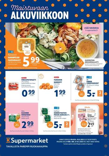 K-Supermarket tarjoukset  - 08.09.2025 - 10.09.2025.