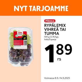K-market tarjoukset  - 08.09.2025 - 14.09.2025.