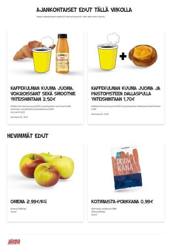 Alepa tarjoukset  - 10.09.2025 - 16.09.2025.