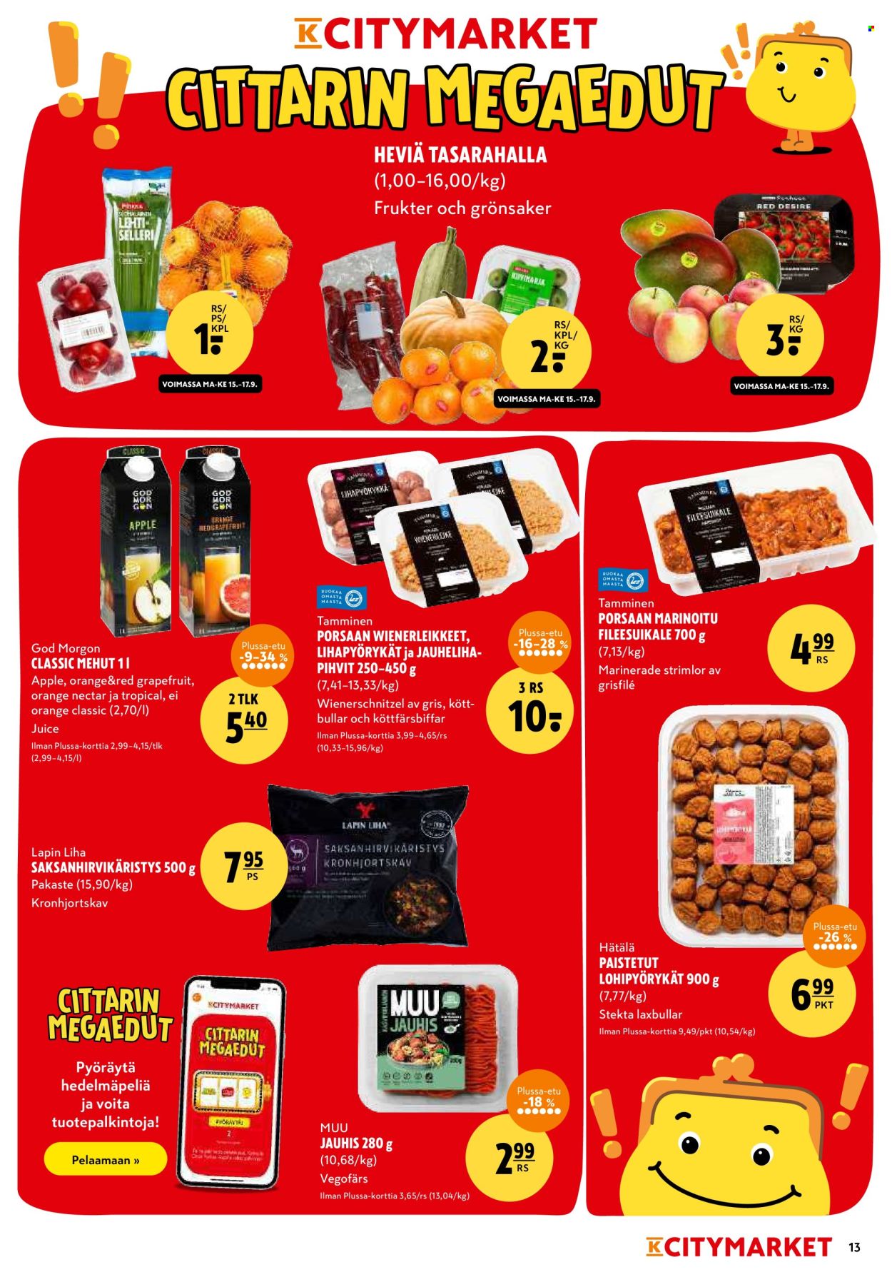 K-citymarket tarjoukset - 15.09.2025 - 21.09.2025. Sivu 13