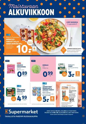 K-Supermarket tarjoukset  - 15.09.2025 - 17.09.2025.