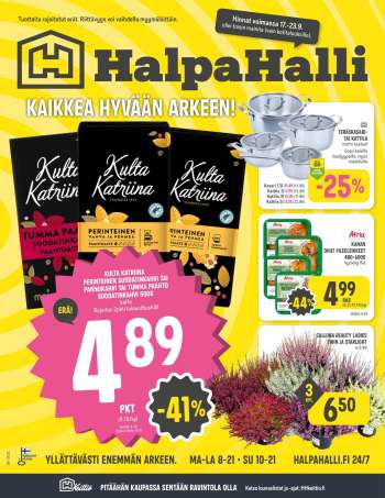 HalpaHalli tarjoukset  - 17.09.2025 - 23.09.2025.