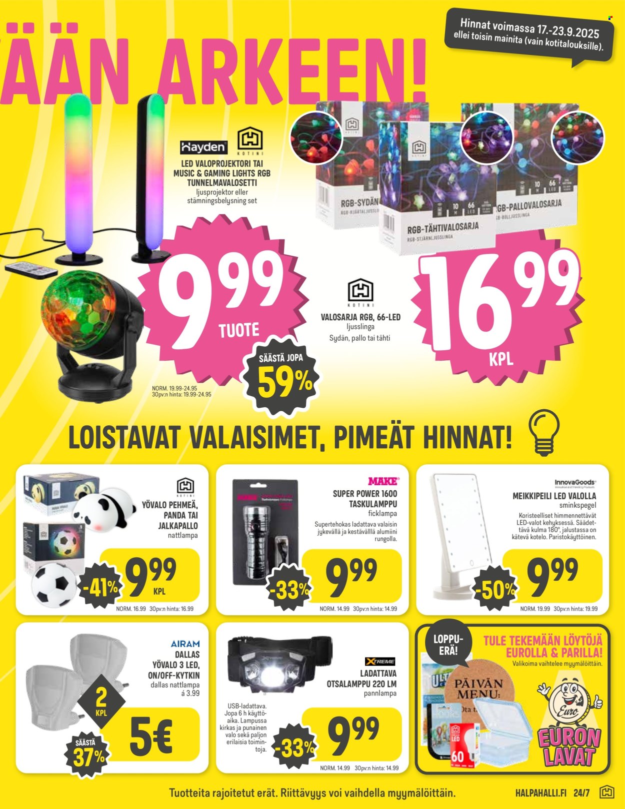 HalpaHalli tarjoukset - 17.09.2025 - 23.09.2025. Sivu 9