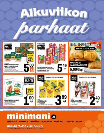 Minimani tarjoukset  - 15.09.2025 - 16.09.2025.