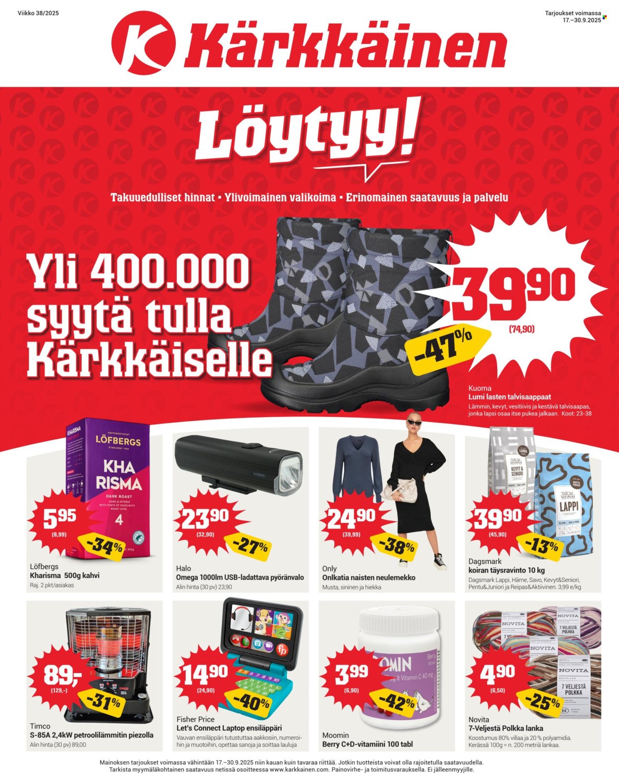 Kärkkäinen tarjoukset - 17.09.2025 - 30.09.2025. Sivu 1