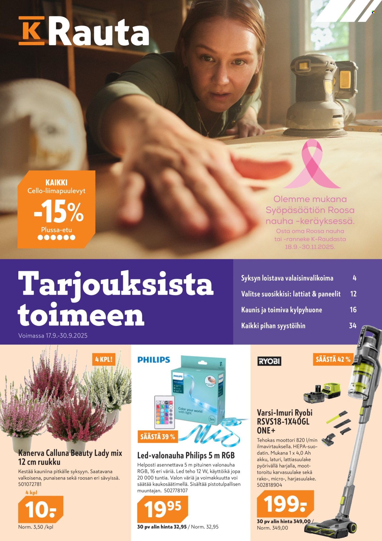 K-Rauta tarjoukset - 17.09.2025 - 30.09.2025. Sivu 1