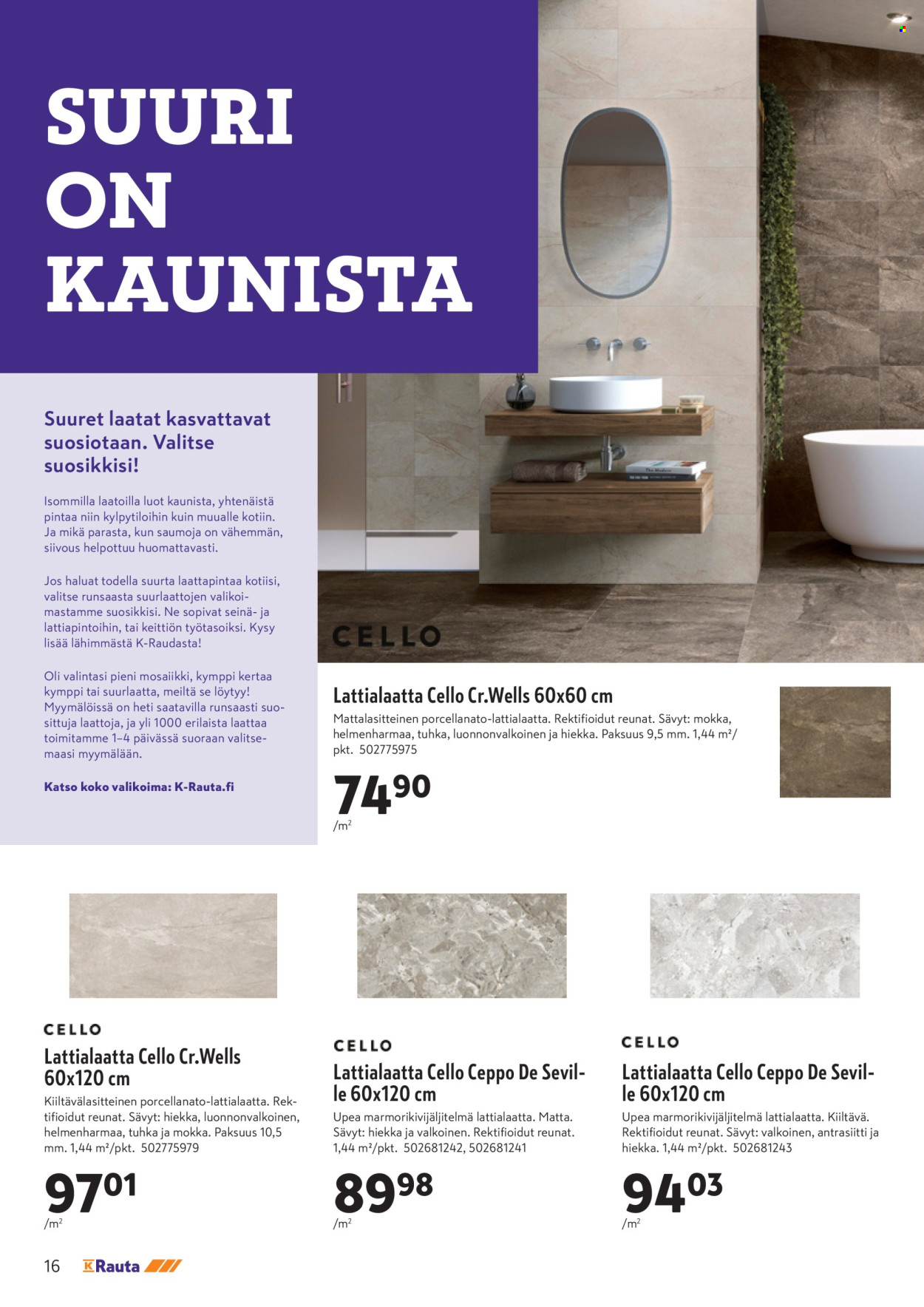 K-Rauta tarjoukset - 17.09.2025 - 30.09.2025. Sivu 16