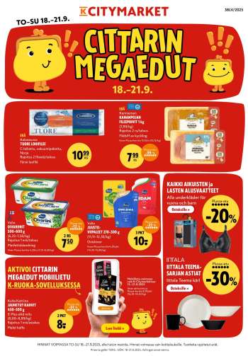 K-citymarket tarjoukset  - 18.09.2025 - 21.09.2025.