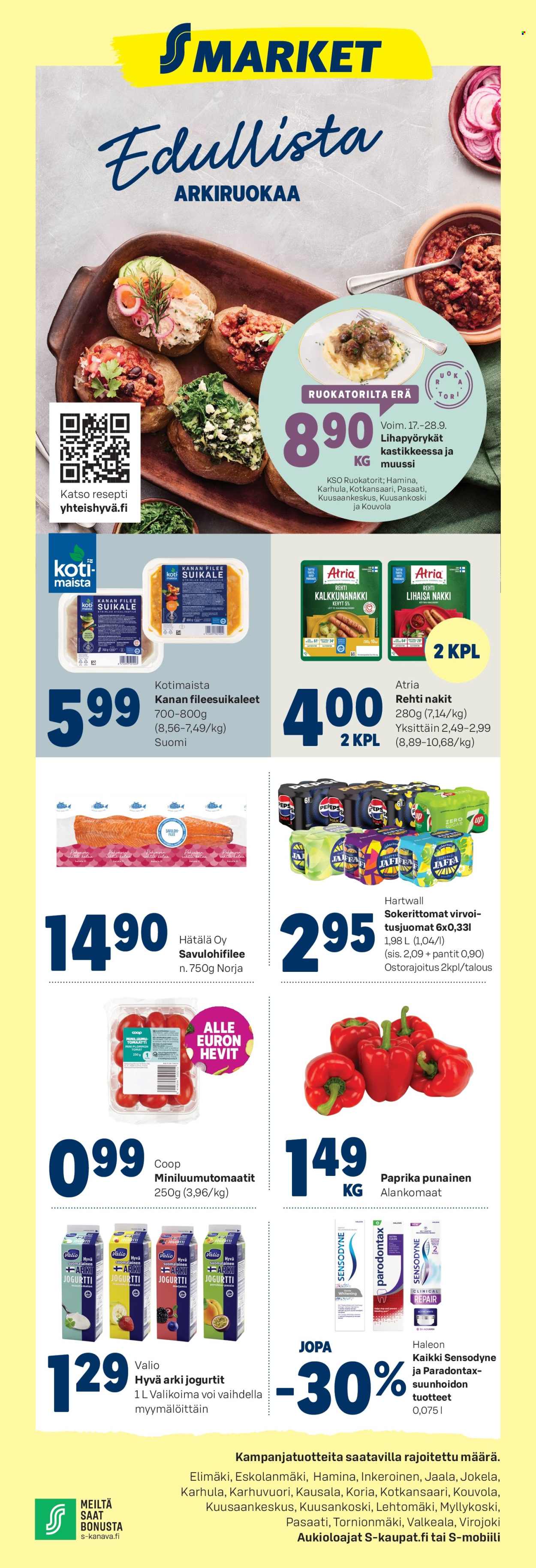 S-market tarjoukset - 17.09.2025 - 21.09.2025. Sivu 1
