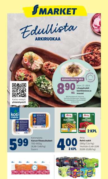S-market tarjoukset  - 17.09.2025 - 21.09.2025.