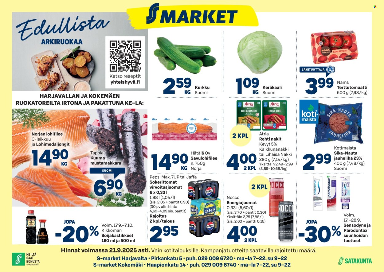 S-market tarjoukset - 17.09.2025 - 21.09.2025. Sivu 1