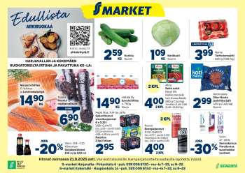 S-market tarjoukset  - 17.09.2025 - 21.09.2025.