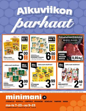 Minimani tarjoukset  - 22.09.2025 - 23.09.2025.
