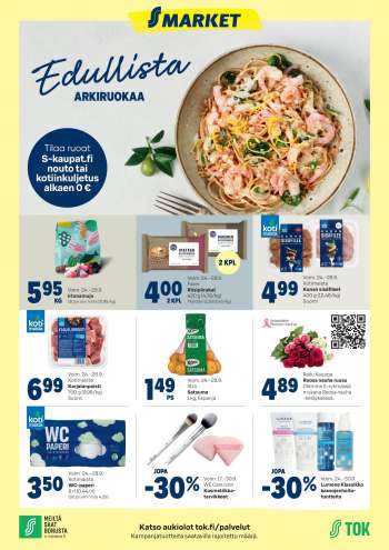 S-market tarjoukset  - 24.09.2025 - 28.09.2025.